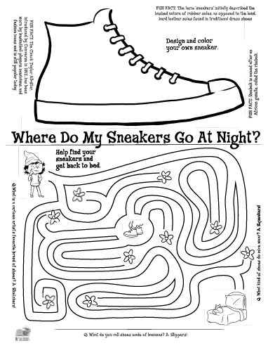Where do my Sneakers Go at Night Activity-Sheet